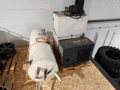 Skrukompressor, Nessco ESM15-13A + tørker og tank