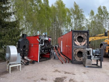 Förbränningsanläggning med värmeväxlare Kruger 1000 kW