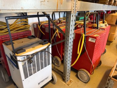  10 stk. Industrielle byggavfuktere – Malmbergs, Remko og Trotec – Selges samlet