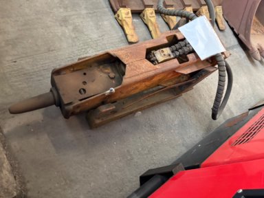 Hydraulikhammer med slanger og fæsteramme, til 8-12 ton maskine