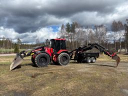 Traktorgrävare Huddig 1260B med tippvagn