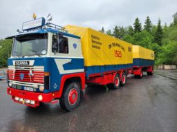 Veteranlastbil ekipage Scania LBS 140 -1972 + Briab släp -1974 