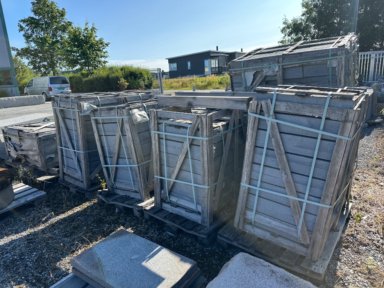 Diverse utstyr Granittheller G654. 55 m2. 40,60 og 75 cm bredde 