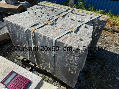 granittkant 20x60 cm   Ca. 10,5 meter 