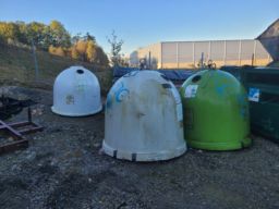 4 st behållare containers för glas , typ iglo