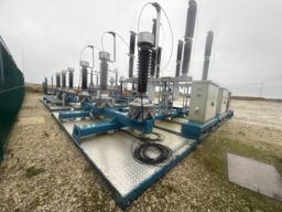 3 polet ABB EMF E-123 123 kV spændingstransformer / 3 phase voltage transformer EMF E-123