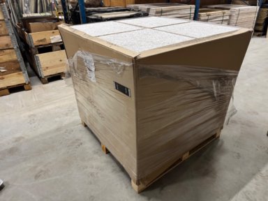 1 palle træbeton 160stk, 600x600x25mm ubrugt