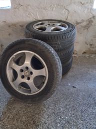 4 stk 15" alufælge m. sommerdæk 2 Hancook og 2 Michelin 195/65 R 15