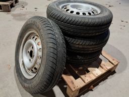 Trailerdæk 4 stk fælge med dæk fra City-Star 155/80 R13
