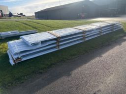 Nye trapezplader i stål, 1.017 m2, grå - fejlkøb