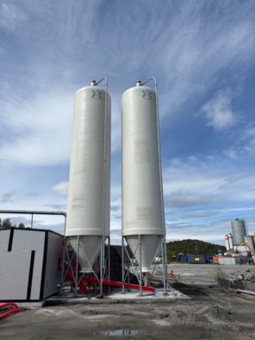 2 stk. nye Tunetanken 85 m3 Pellets silo