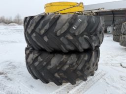 Tvillingehjul med fælg Michelin 650/85R 38