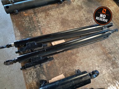 Nye dobbeltvirkende hydraulikcylindre med slangebrudsventil 710mm lot 5