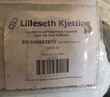   Nye og ubrukte Lilleseth EasyOn  lettkjetting