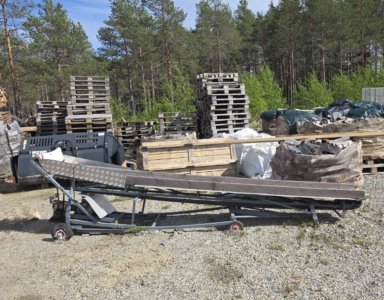 Transportbånd til vedmaskin – 3-fase