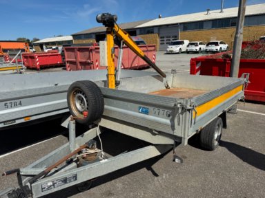 Unsinn 1800kg tiptrailer m 350kg kran