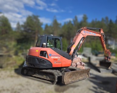 Kubota KX080-4 beltegraver – 2016 modell – kun 1 699 timer