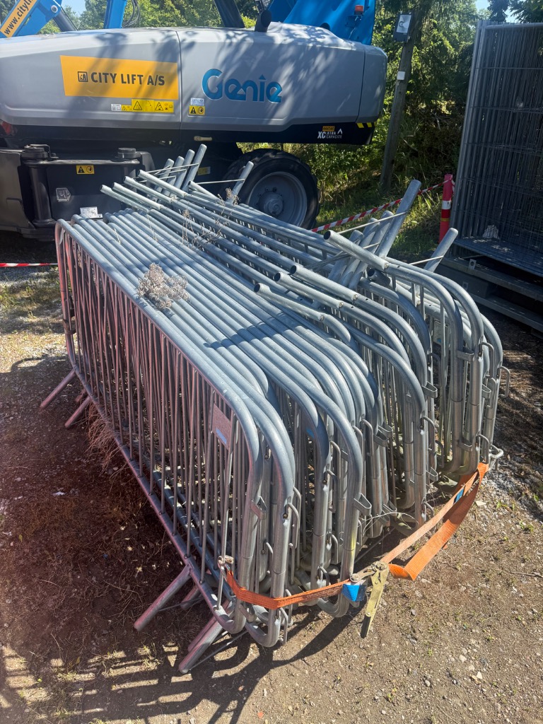 Publikum-/afspærringshegn 2,48 x 1,1 m, galvaniseret, let
