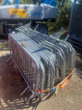 Publikum-/afspærringshegn 2,48 x 1,1 m, galvaniseret, let