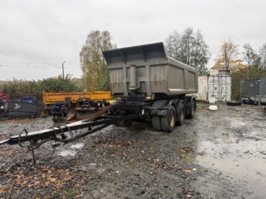 3-akslet Nor-Slep tippvogn / tipphenger med stålkasse