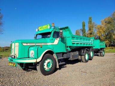 Veteranlastbil med kärra SCANIA  LS 111 S 46 + Ilsbo