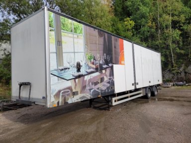 HFR 2-axlig Trailer öppningsbar sida bak-gavellyft