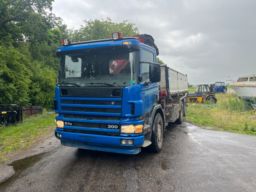 Scania 6X2 Lastbil med HIAB 1683 K Kran, Med Tippelad