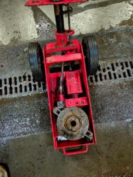 10 tonns luftdrevet hydraulisk jekktralle
