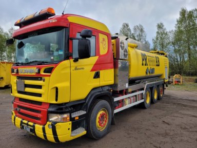Tridem kombi spolbil slamsugningsbil SCANIA R420 LB8X4*4 
