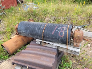 Parti med 5 st Trummor för transportband