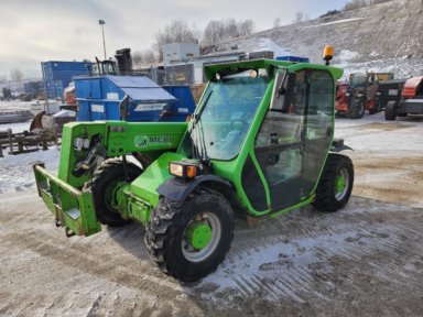 Teleskoptruck Teleskoplastare 5,9m Merlo P 25.6 med skopa och gafflar