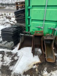 3 stk. gravemaskin skuffer