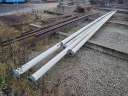  5 st flaggstänger med fundament 