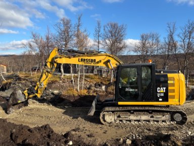 Grävmaskin CAT 312E med skopa