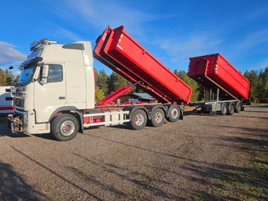 Lastväxlare Volvo FH 460 Plogutrustad Lastväxlarkärra med tipp & Flak