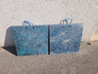 2 Stycken stödbensplattor 60x60x5cm