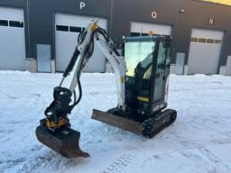 2021 beltegraver 2 ton  Bobcat  E 20 Z med 3 kuffer og rotortilt (Kun 467 timer brukt)