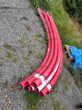 11 stk Rør deler PVC Cabel bend